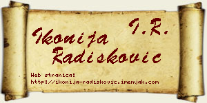 Ikonija Radišković vizit kartica